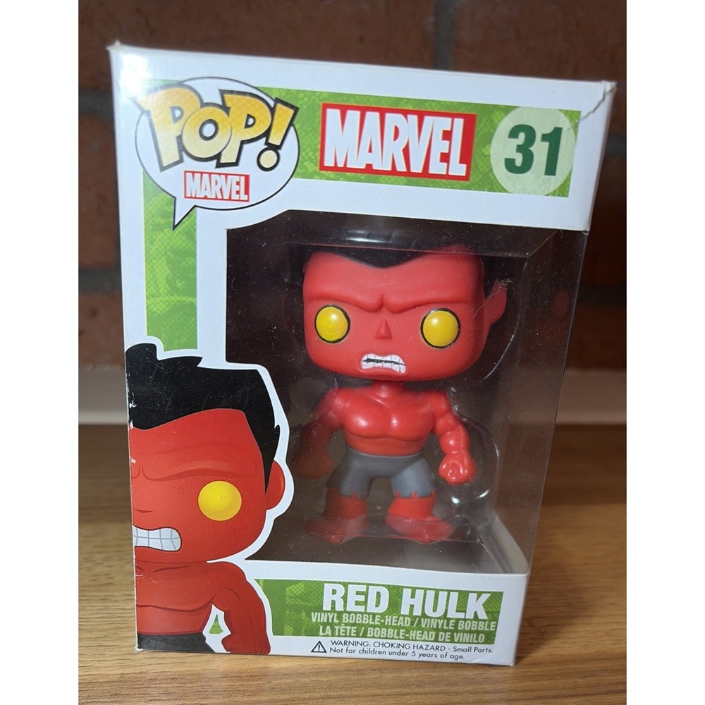 Funko Pop! Red Hulk #31 Marvel Figure with Protector